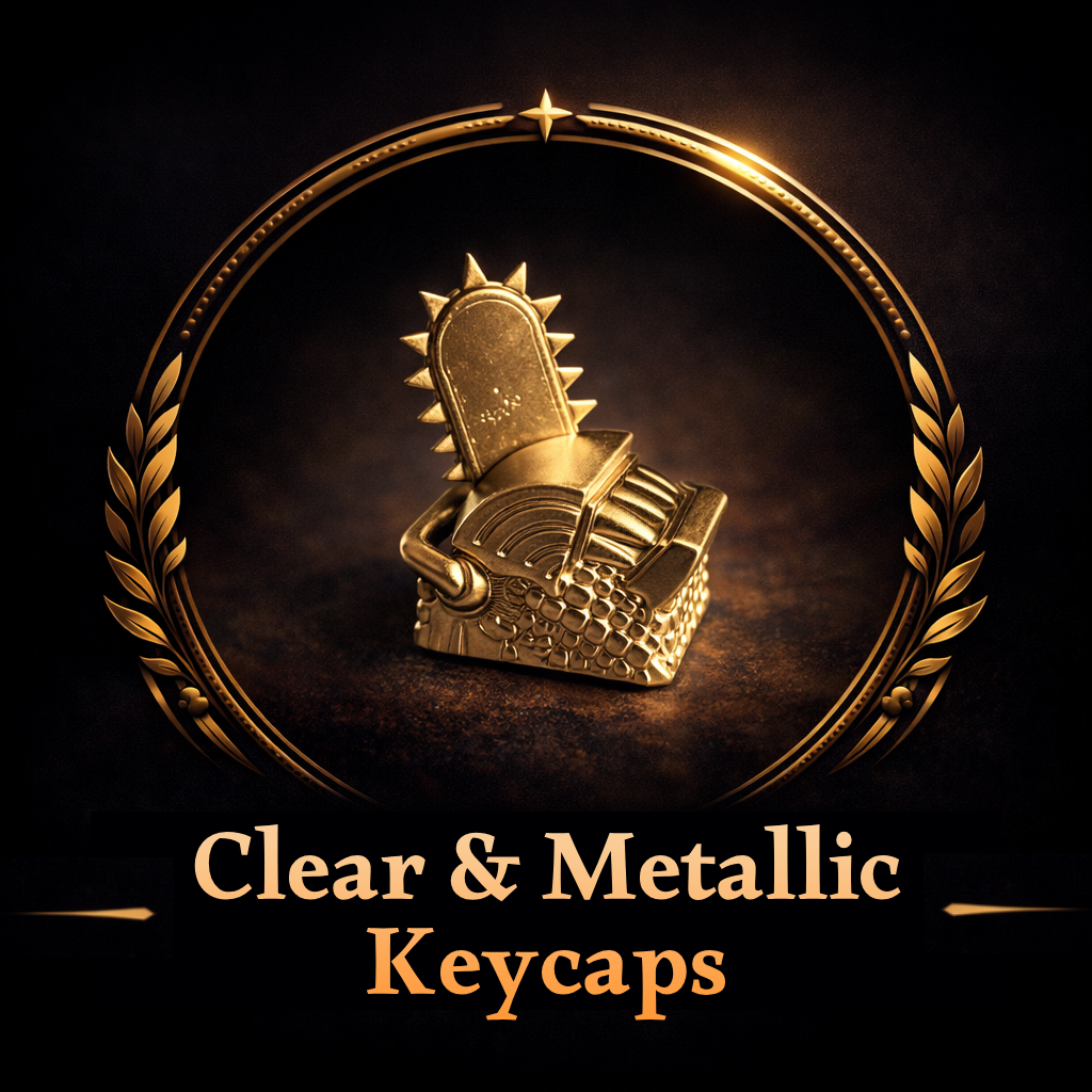Clear & Metallic Keycaps