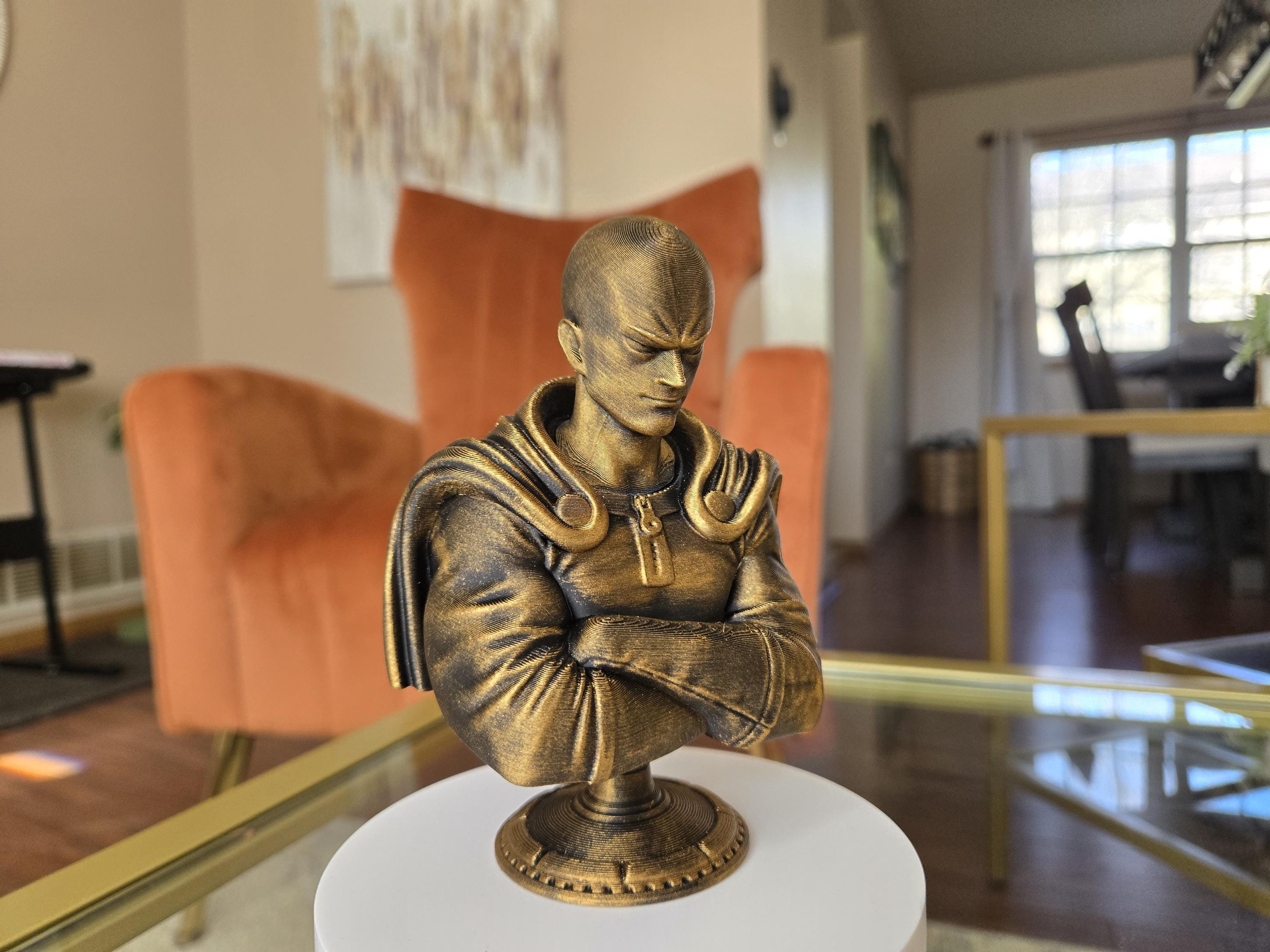 Hand-painted one punch anime bust – 5 inches tall collectible display figure