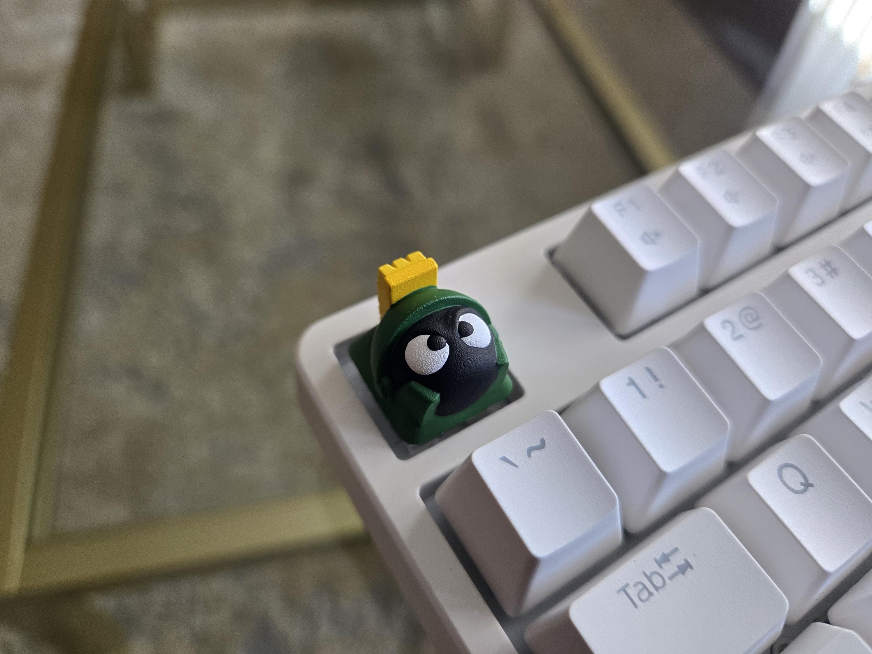 Hand-Painted Marvin the Martian Artisan Keycap for mechanical keyboard