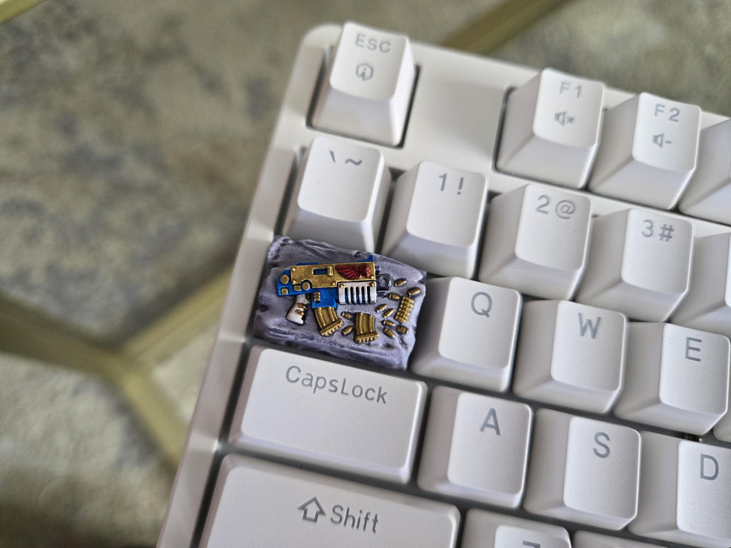 Hand-Painted Marine Rivet Gun Artisan Keycap for mechanical keyboard