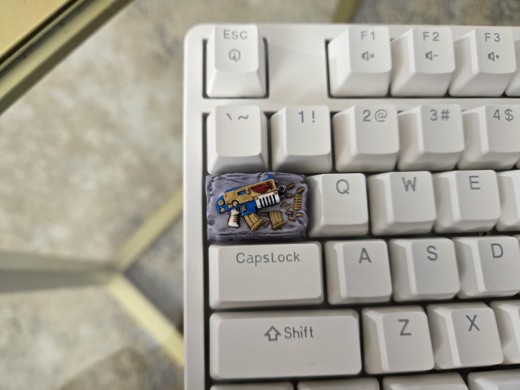Hand-Painted Marine Rivet Gun Artisan Keycap for mechanical keyboard
