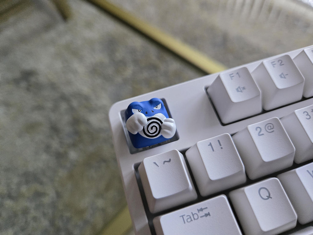Hand-Painted Anime Poliwrath Artisan Keycap for mechanical keyboard