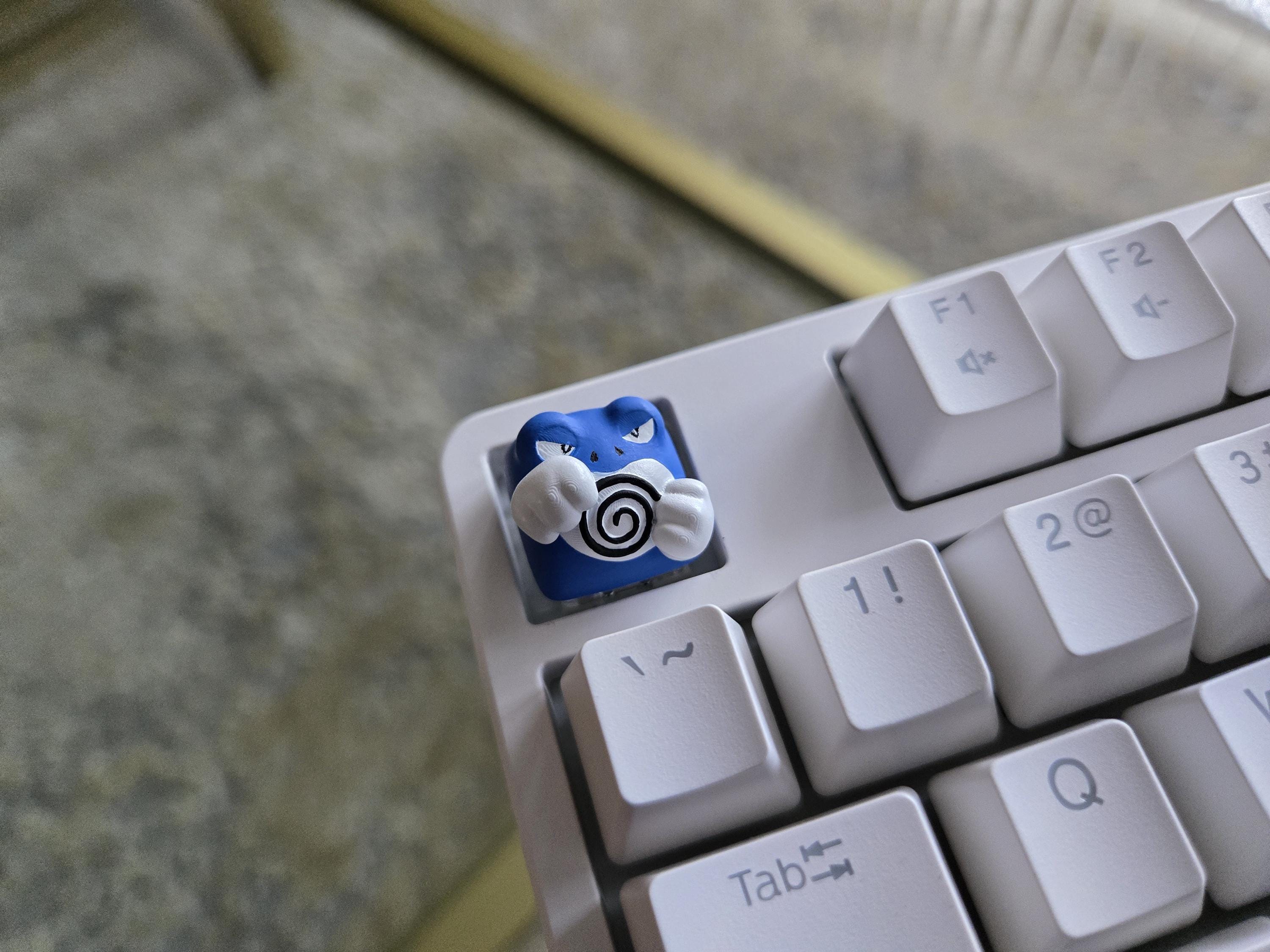 Hand-Painted Anime Poliwrath Artisan Keycap for mechanical keyboard