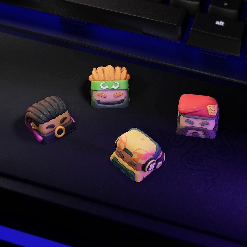 Hand-Painted Video Game Artisan Keycaps for mechanical keyboard
