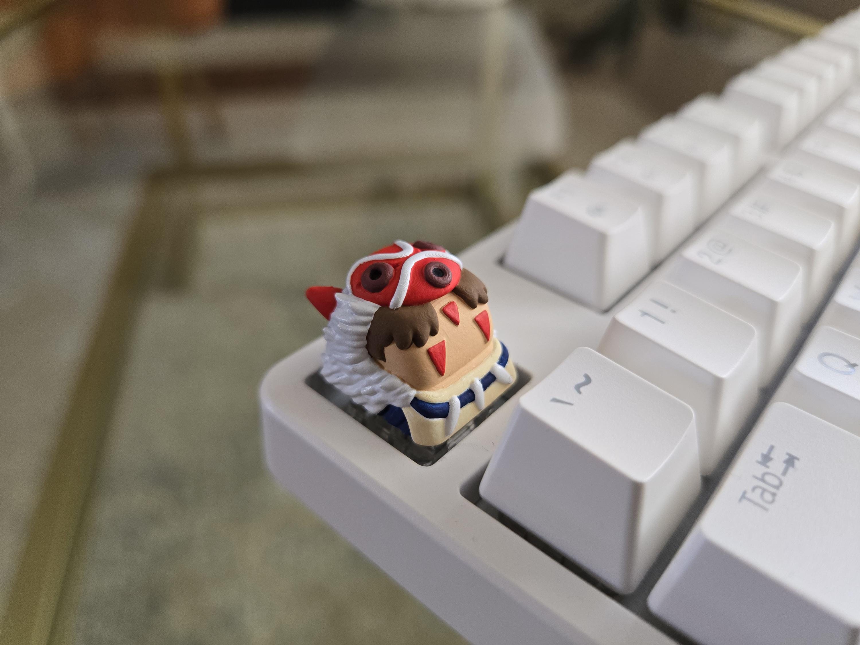 Hand-Painted Princess Mononoke Fanart Artisan Keycap for mechanical keyboard