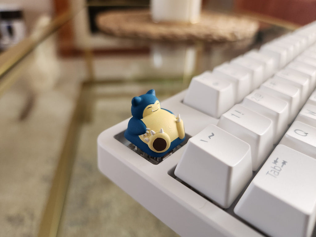 Hand-Painted Anime Snorlax Artisan Keycap for mechanical keyboard