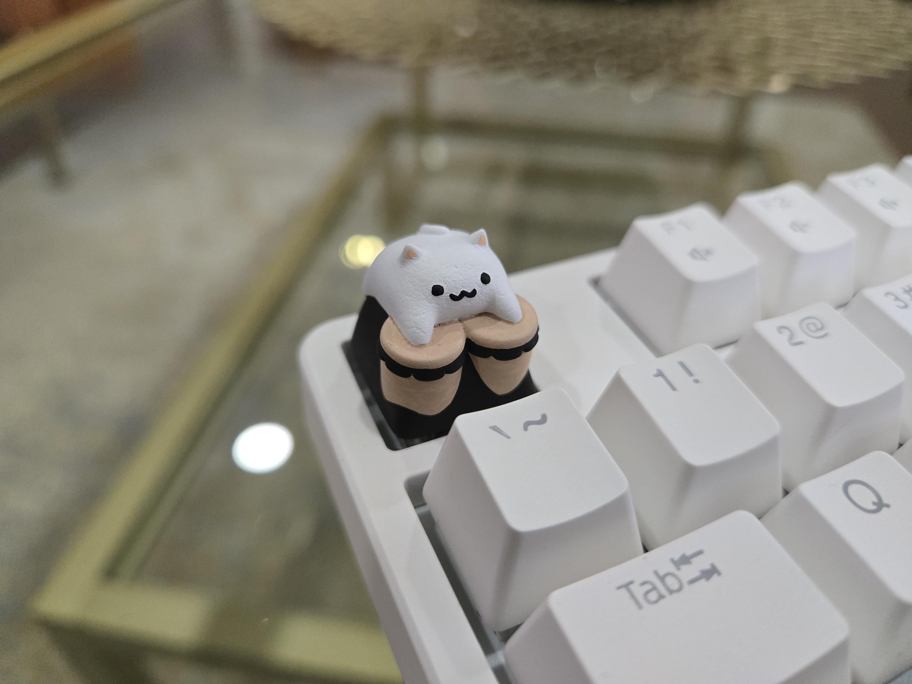 Hand-Painted Bongo Cat Artisan Keycap for mechanical keyboard