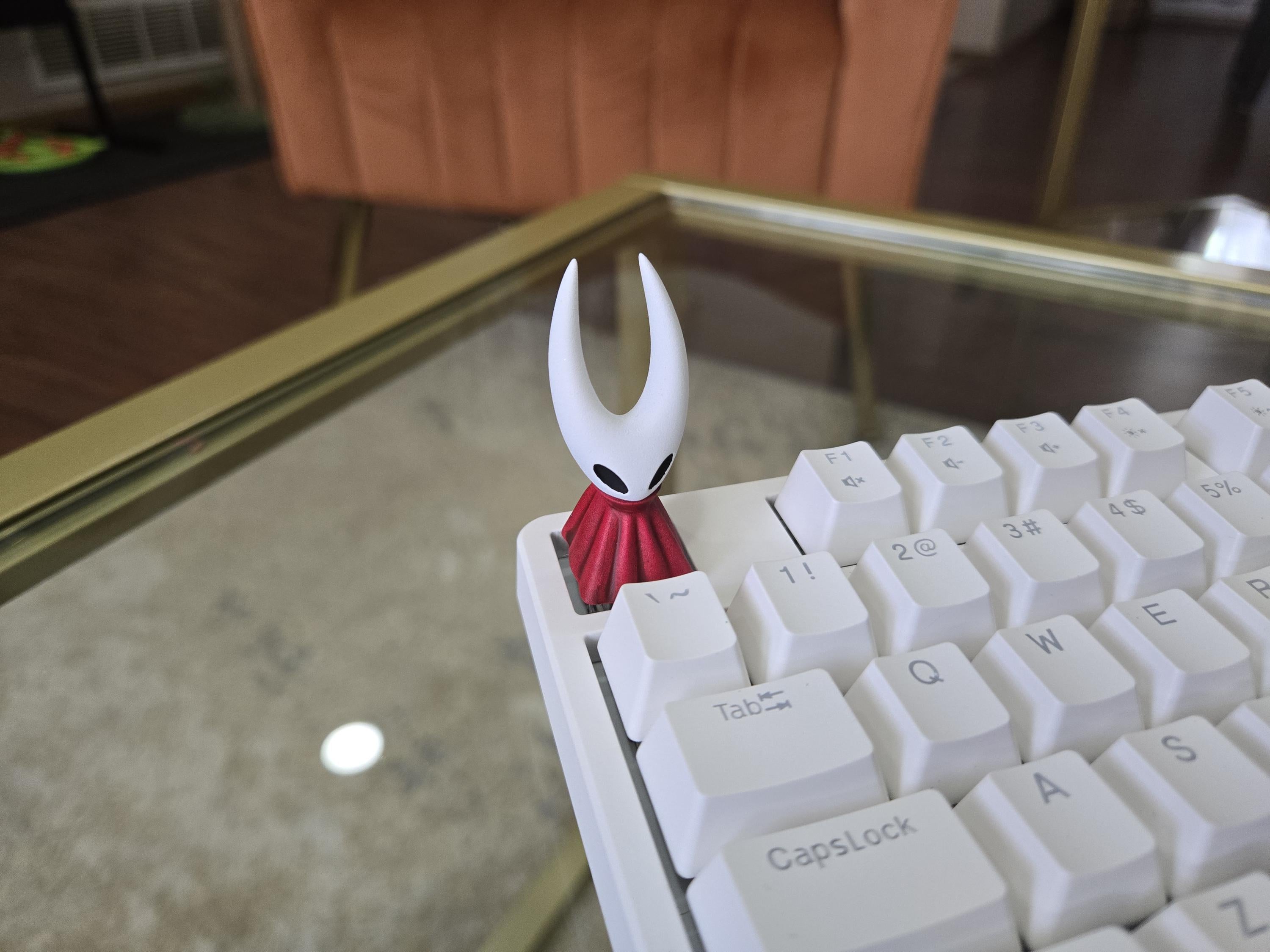 Hand-Painted Hollow Knight Hornet Artisan Keycap for mechanical keyboard