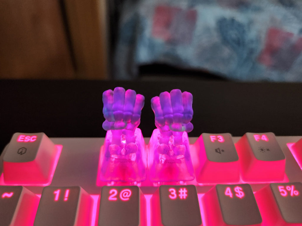 Clear Skeleton Hand Artisan Keycap for mechanical keyboard