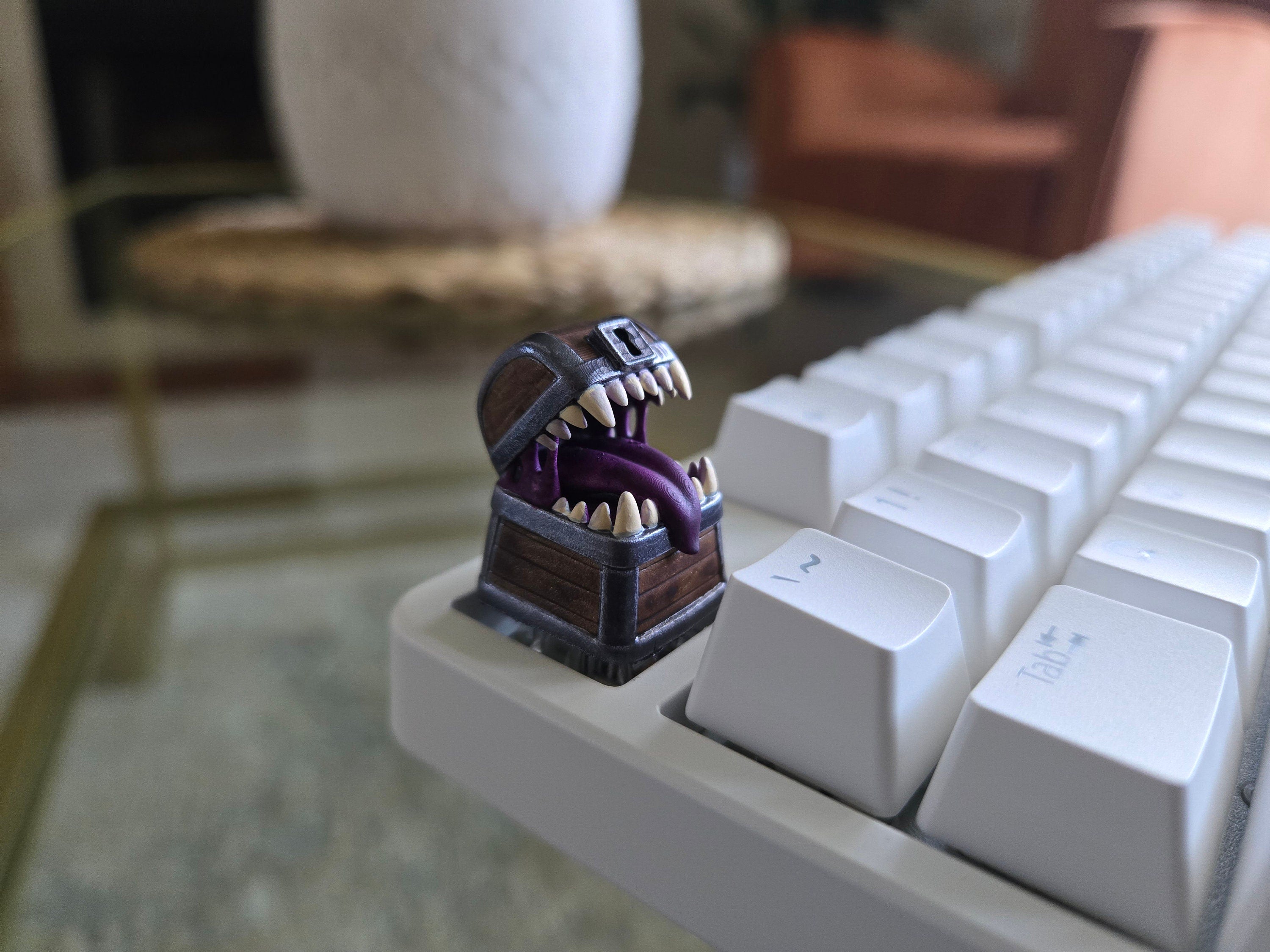 Hand-Painted Mimic Chest Artisan Keycap for mechanical keyboard
