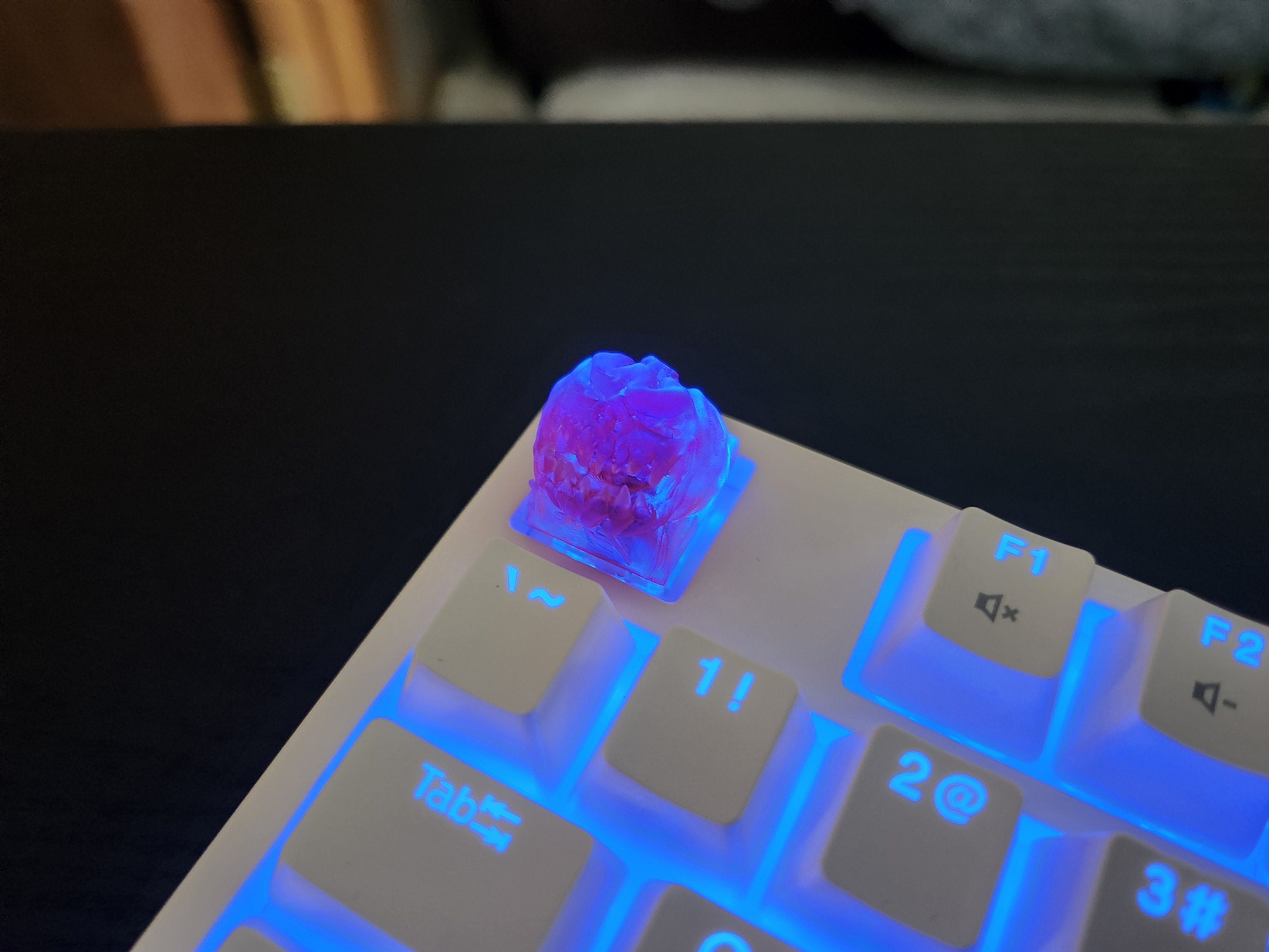 Clear Hollow Pumpkin Artisan Keycap for mechanical keyboard