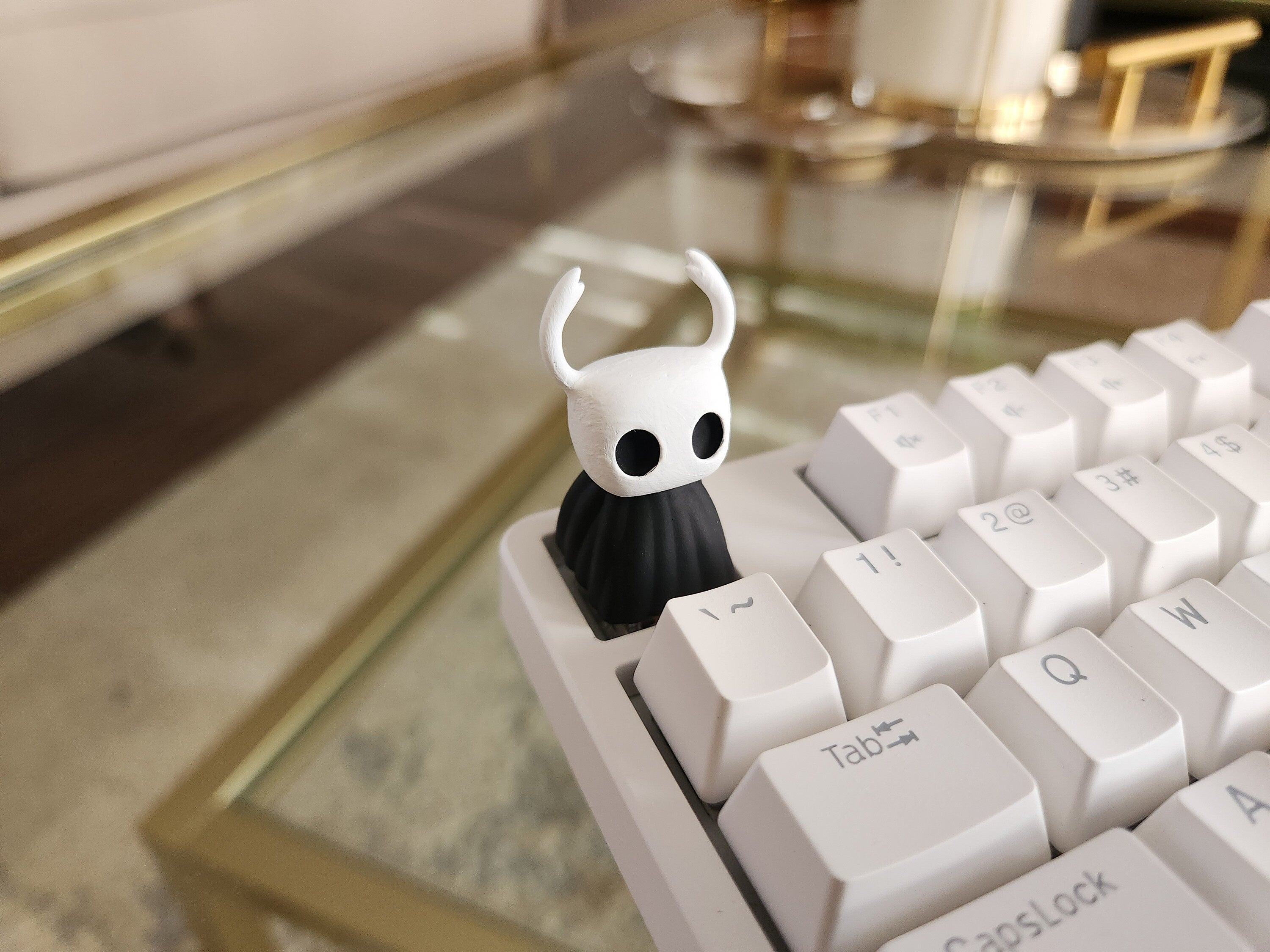 Hand-painted Hollow Knight-inspired artisan keycap