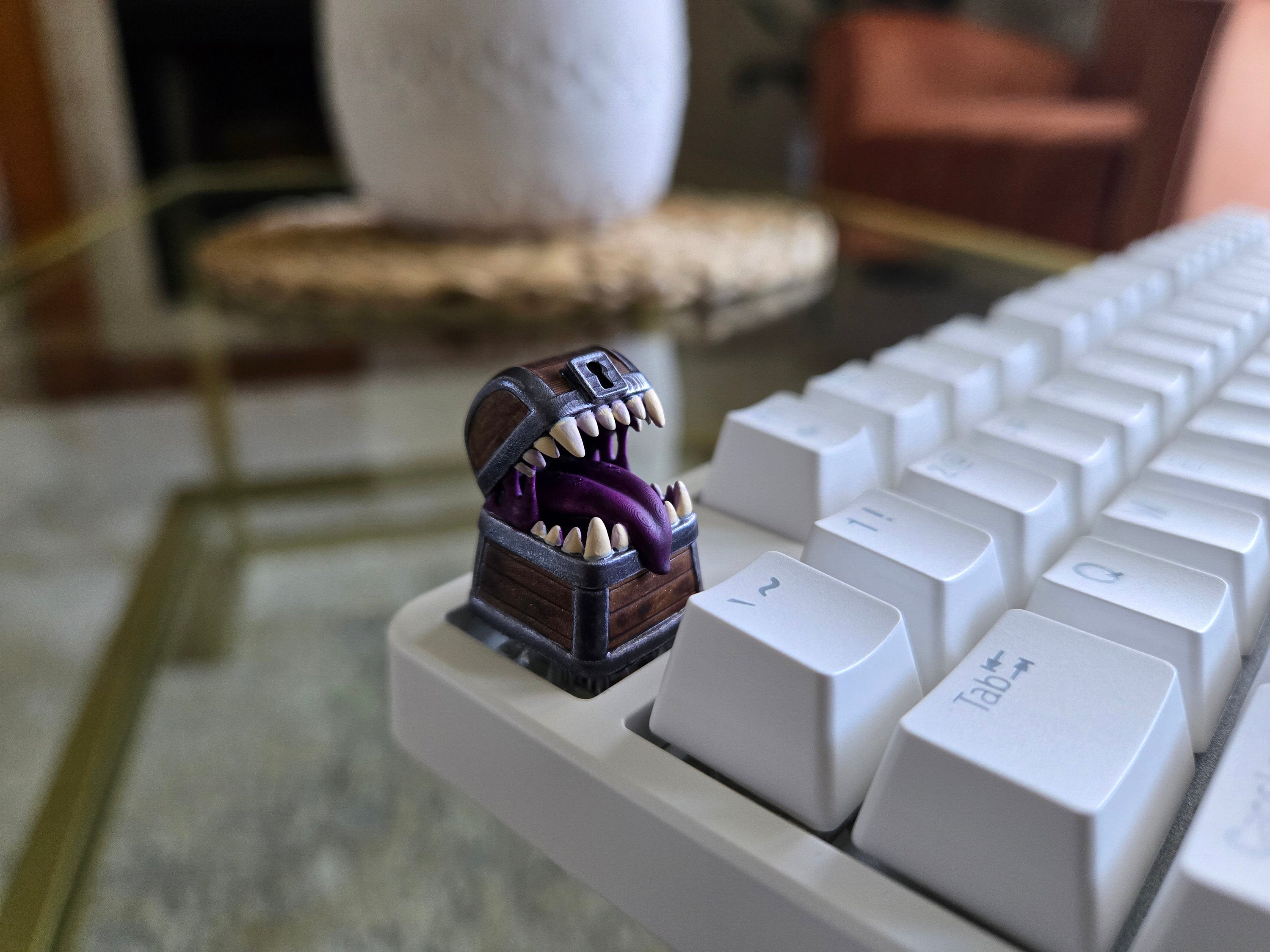 Hand-Painted Mimic Chest Artisan Keycap for mechanical keyboard