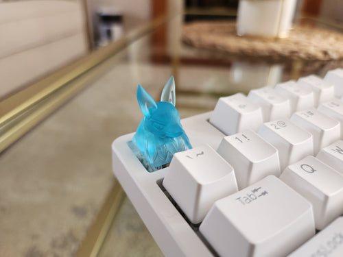 Clear Anime Snorlax Artisan Keycap for mechanical keyboard