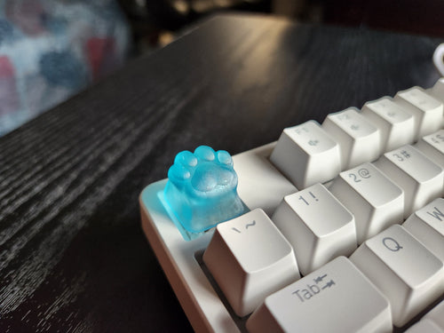 Clear Kitten Cat Paw Artisan Keycap for mechanical keyboard