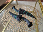 Twin Helix Daggers – hand finished cosplay display prop – view 3