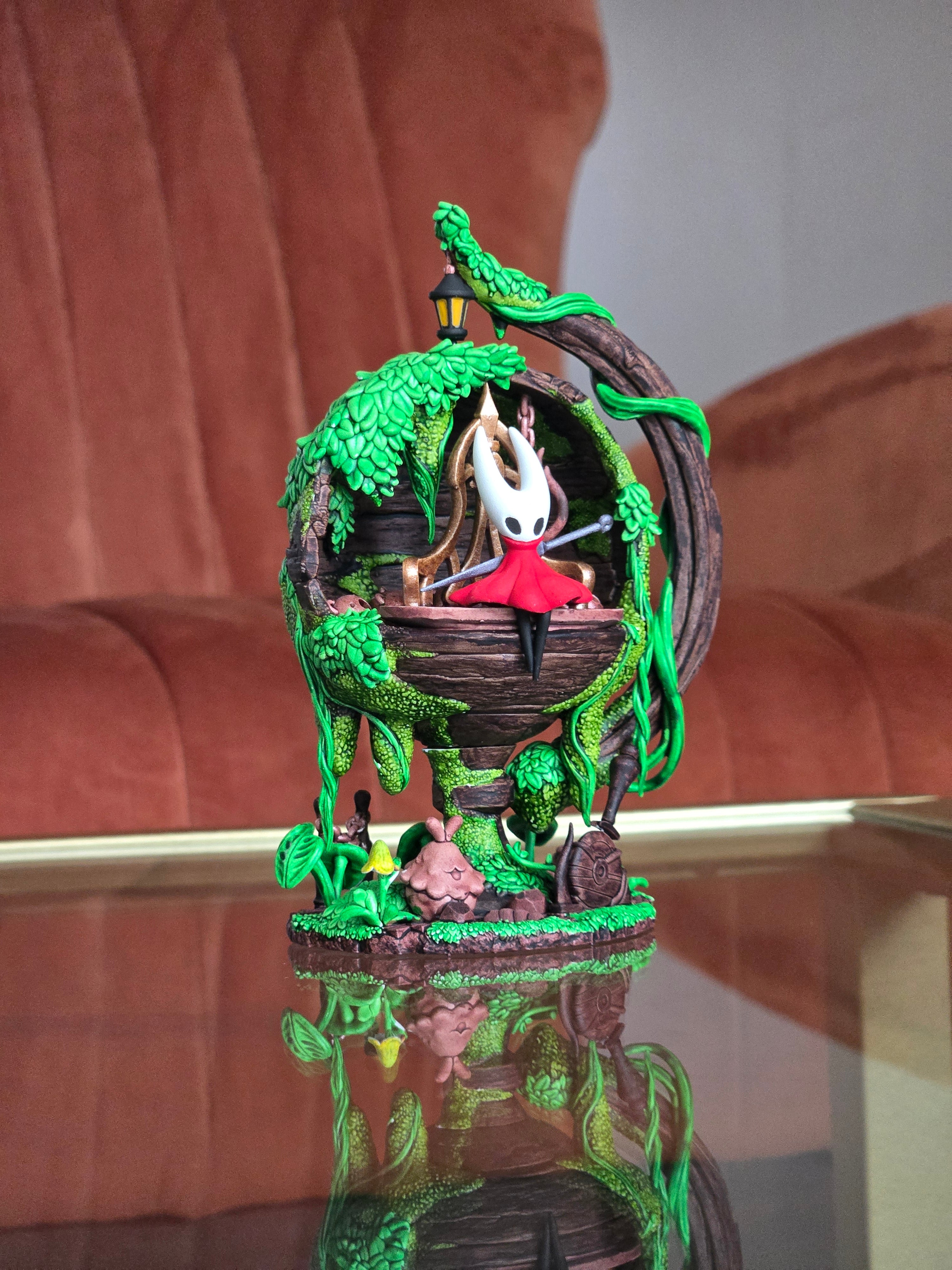 Silksong Hornet Hand Painted Diorama - Miniature Diorama Fan Art - 5" Tall handcrafted collectible