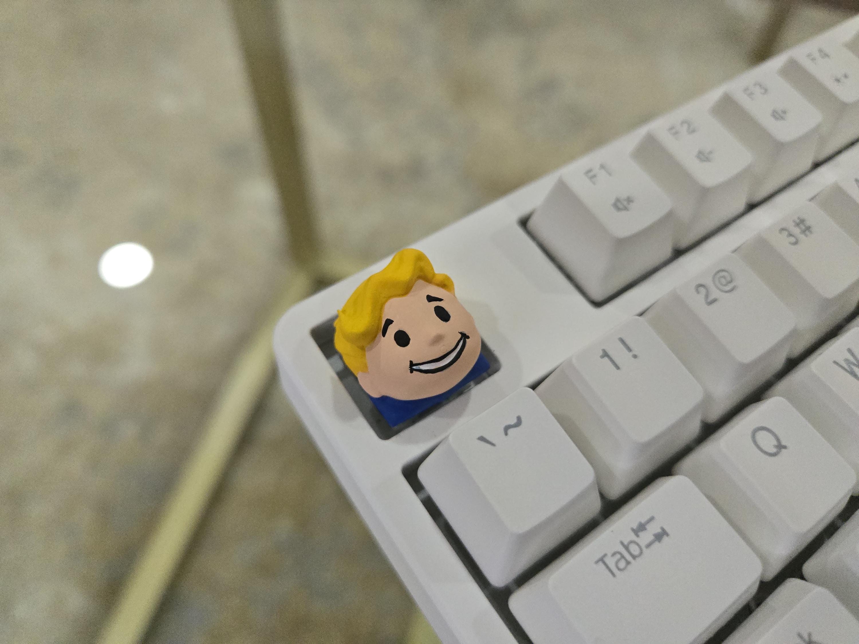 Hand-Painted Vault Boy Artisan Keycap for mechanical keyboard