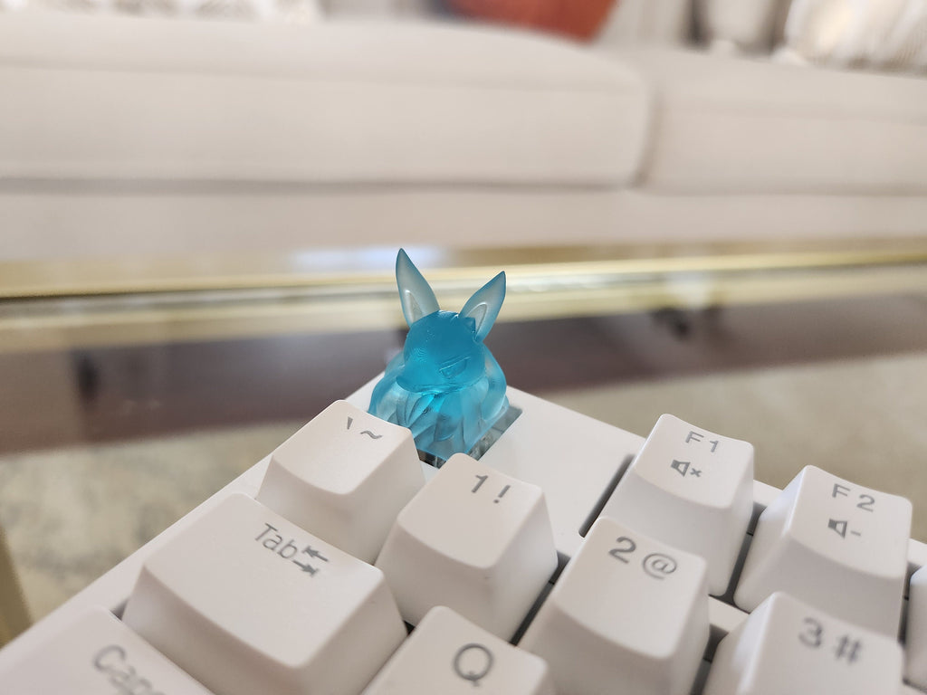 Clear Anime Snorlax Artisan Keycap for mechanical keyboard