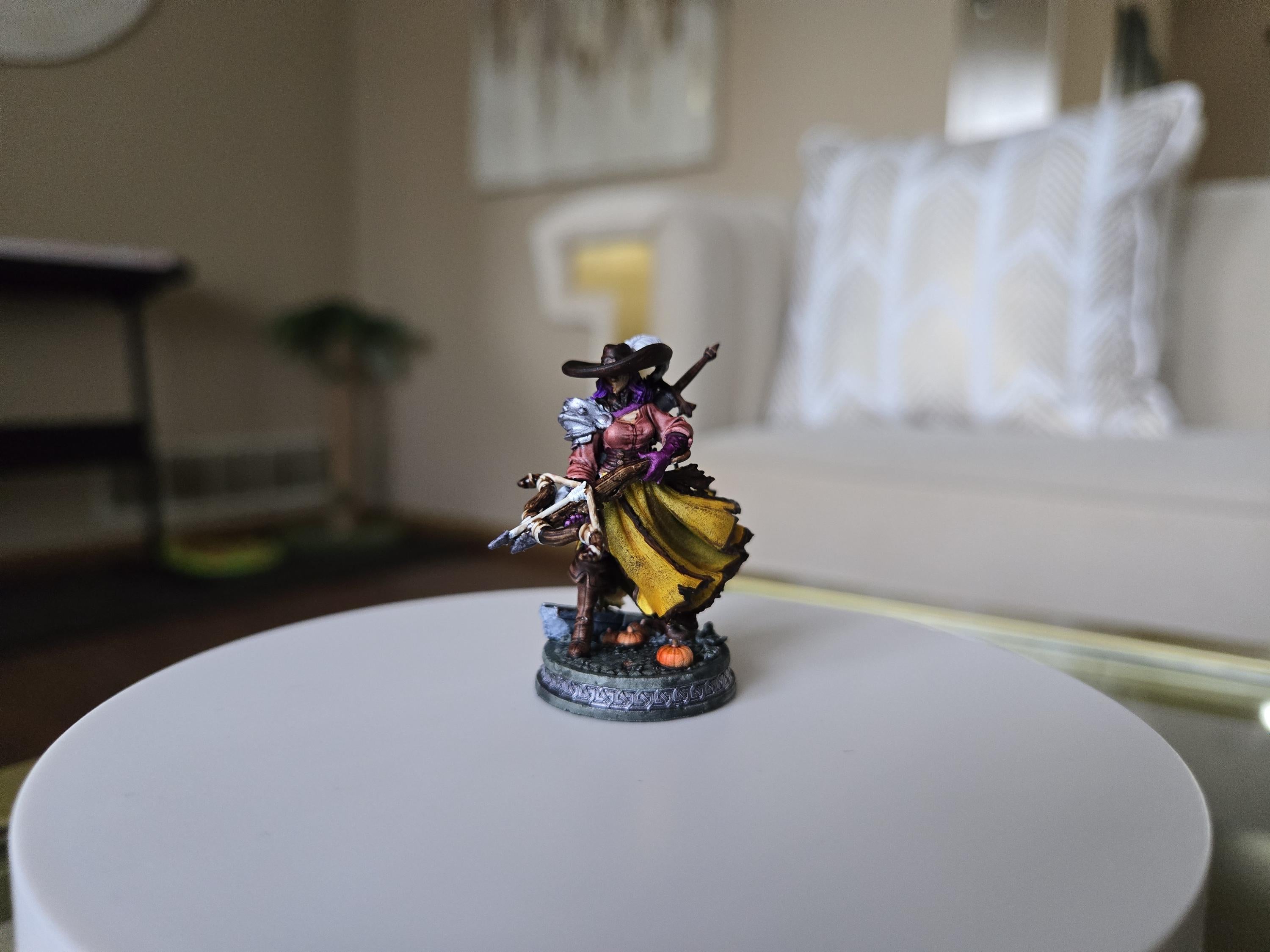 Demon Hunter Mara D&D 5e Miniature with Character Sheet fantasy tabletop miniature