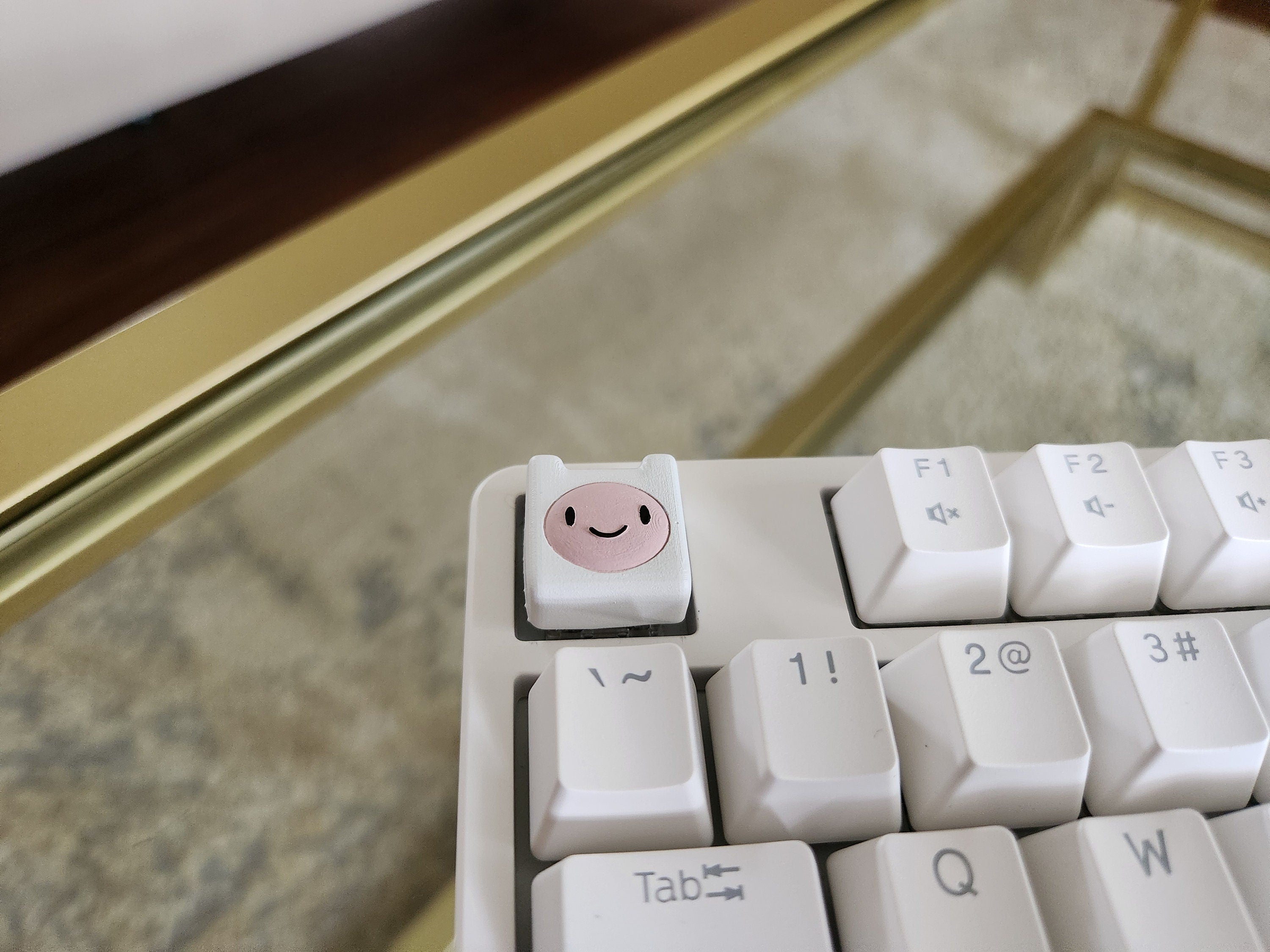 Hand-Painted Adventure Time Finn Artisan Keycap for mechanical keyboard