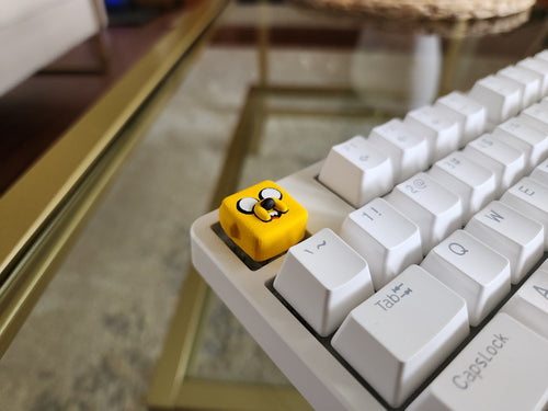 Hand-Painted Adventure Time Jake Artisan Keycap for mechanical keyboard