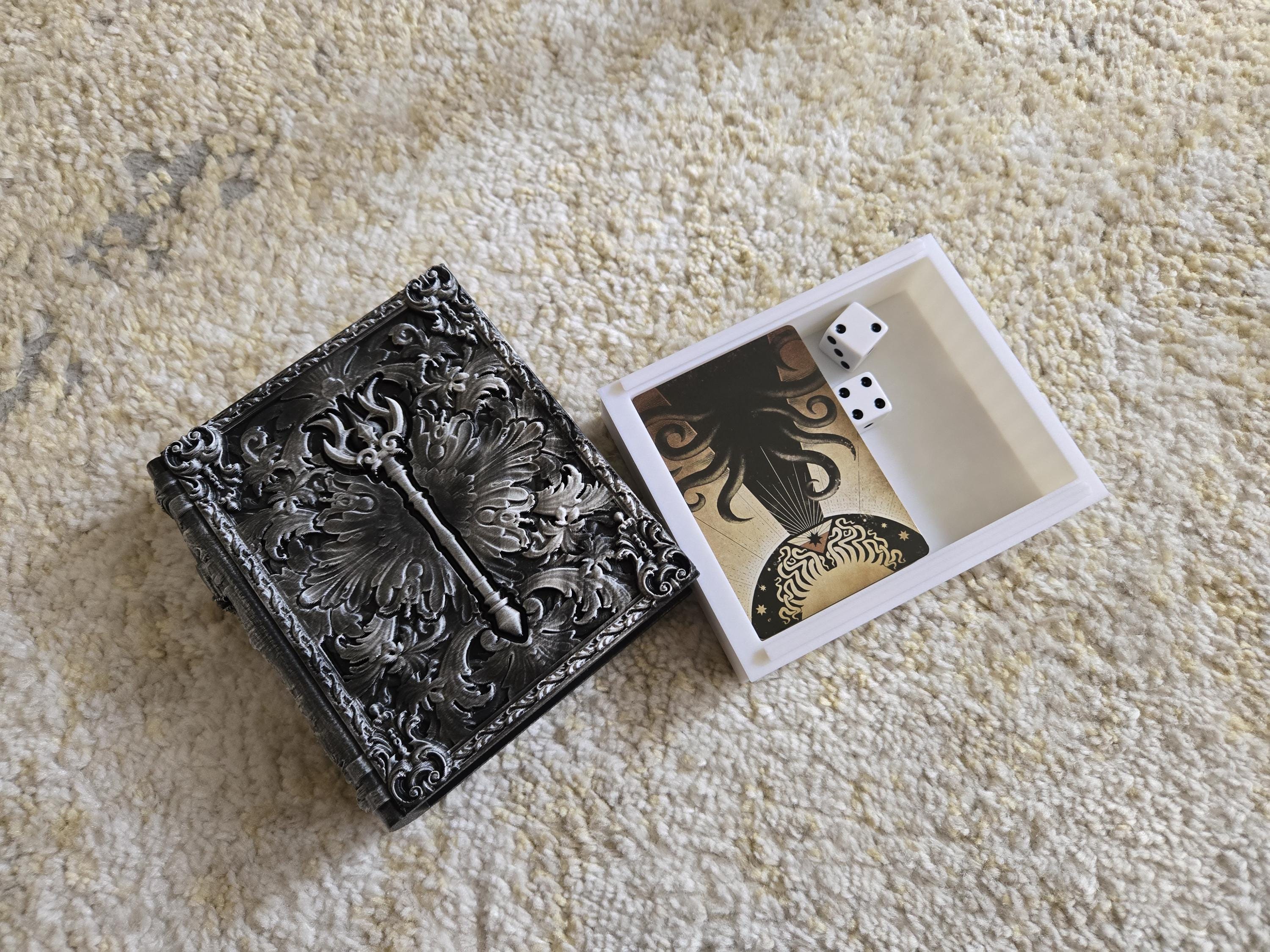 Sorcerer Tome Tabletop tabletop card dice and miniature storage case