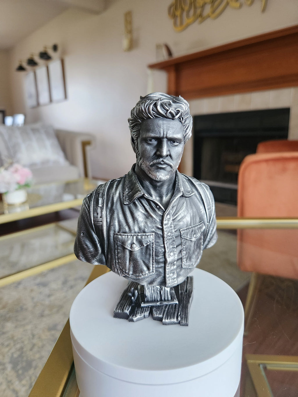 Hand-painted joel miller bust collectible display figure