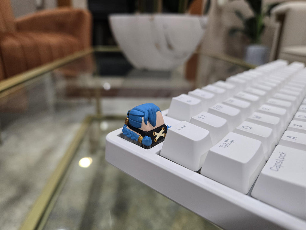 Hand-Painted Arcane Jinx Artisan Keycap for mechanical keyboard