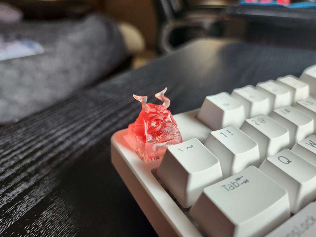 Clear Skeleton Samurai Artisan Keycap for mechanical keyboard