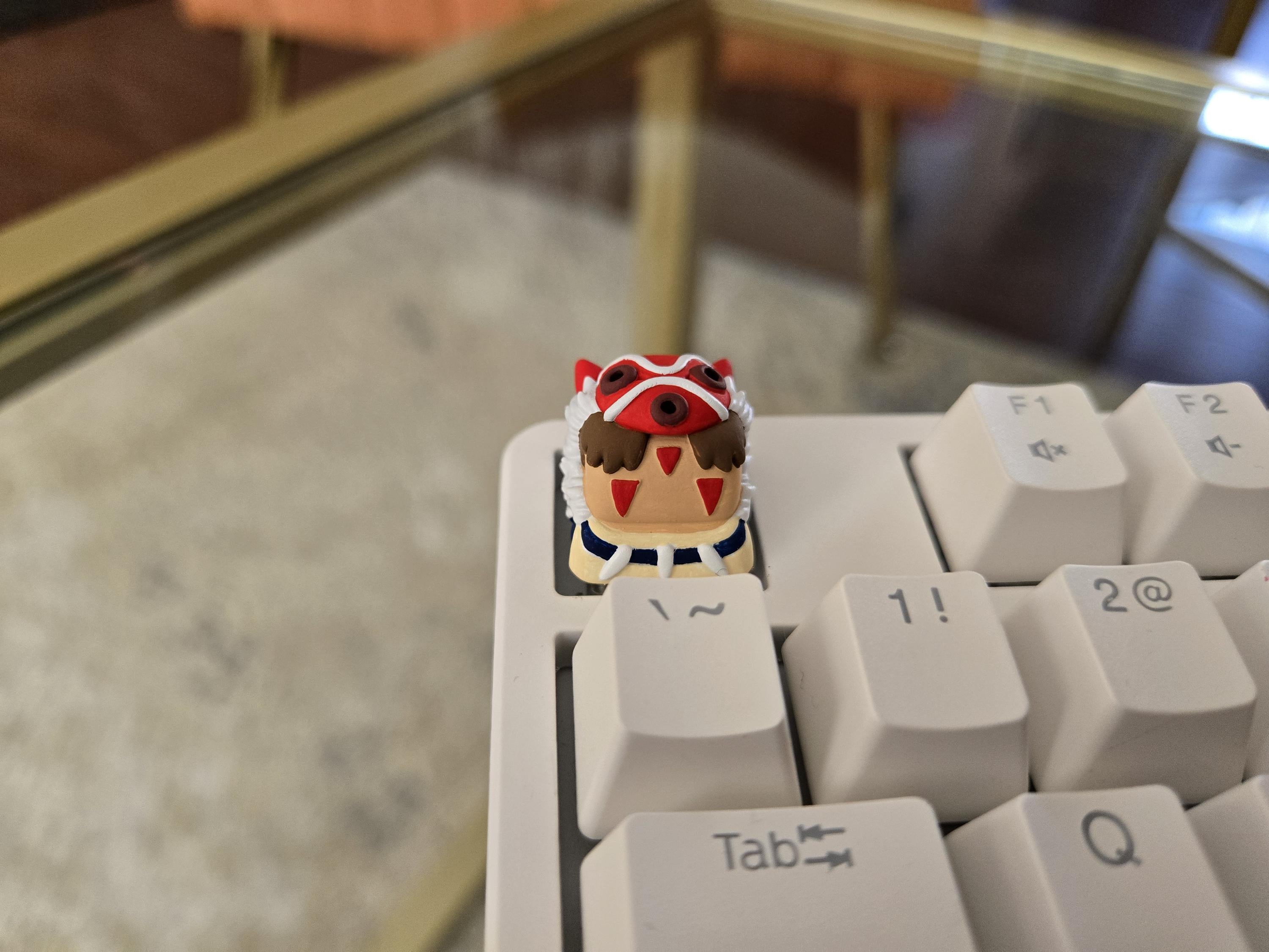 Hand-Painted Princess Mononoke Fanart Artisan Keycap for mechanical keyboard