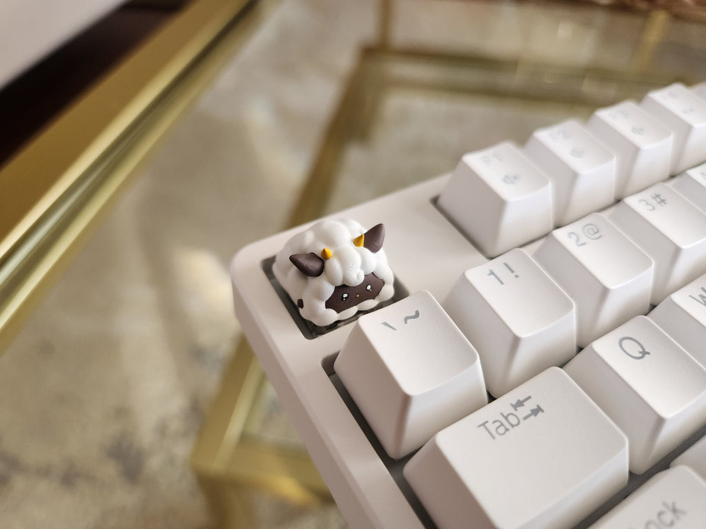 Hand-Painted Palworld Lamball Artisan Keycap for mechanical keyboard