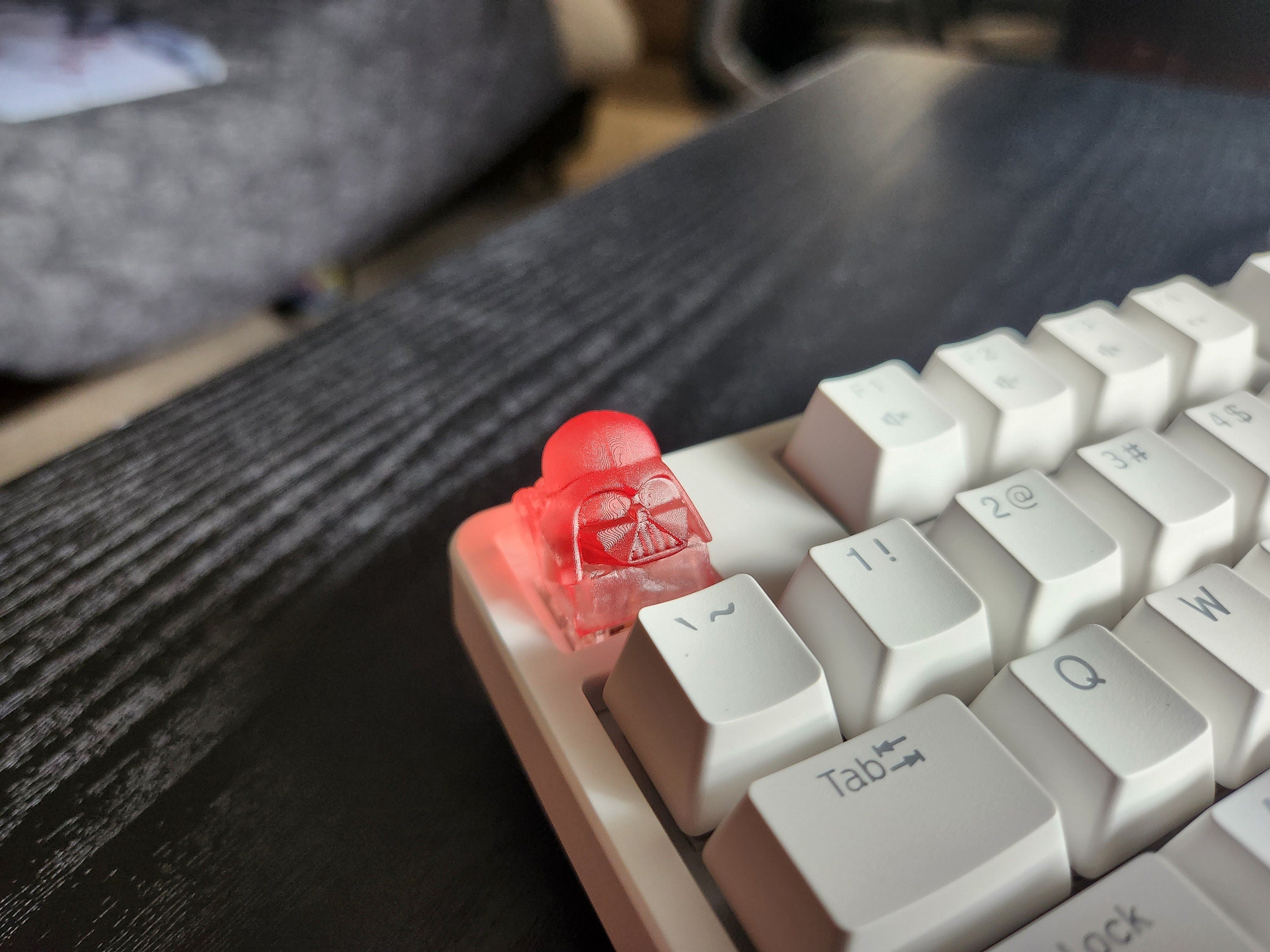 Clear video game-inspired artisan keycap for Cherry MX keyboard