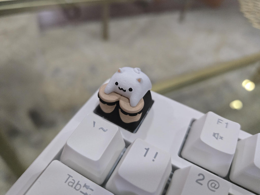 Hand-Painted Bongo Cat Artisan Keycap for mechanical keyboard