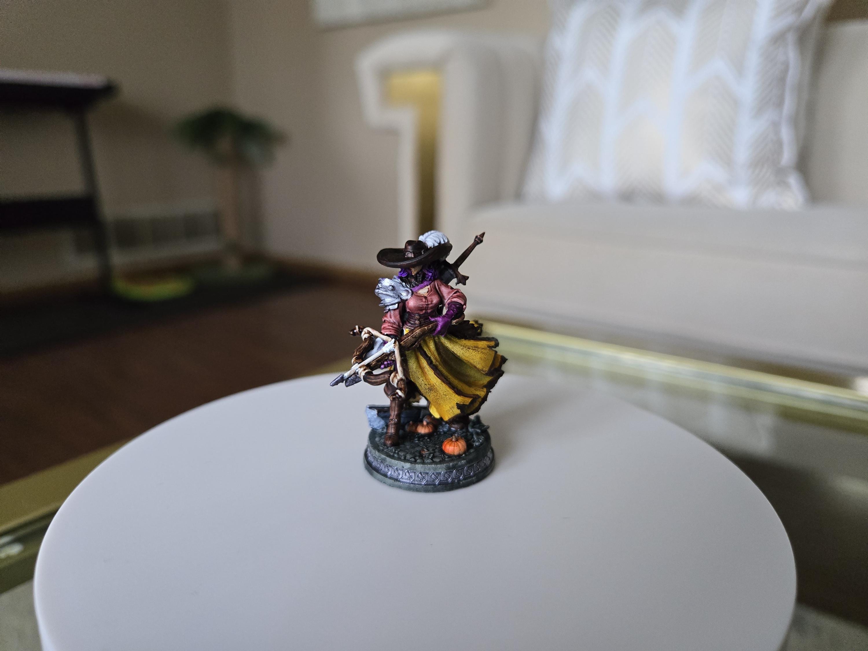 Demon Hunter Mara D&D 5e Miniature with Character Sheet fantasy tabletop miniature