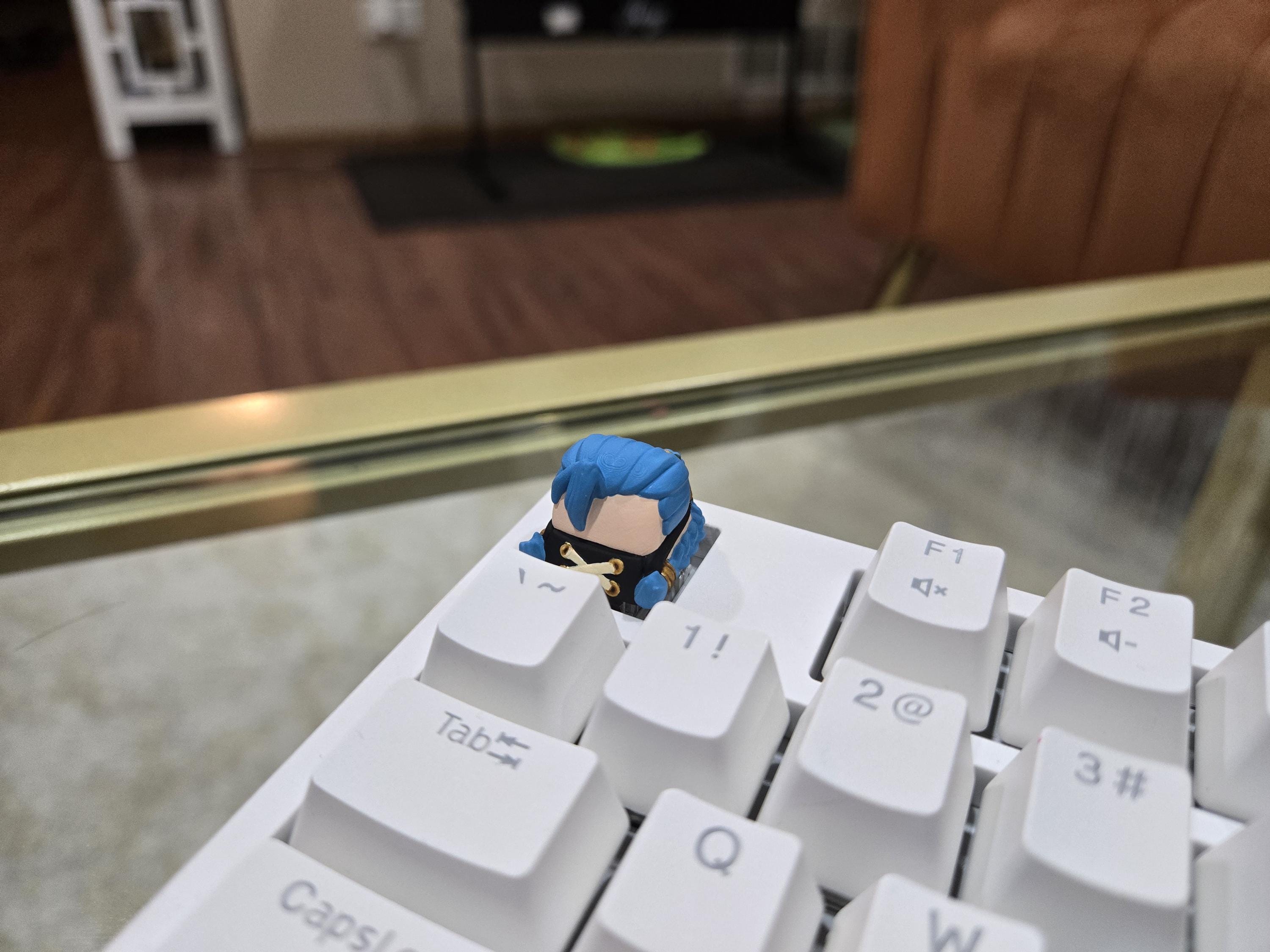 Hand-Painted Arcane Jinx Artisan Keycap for mechanical keyboard