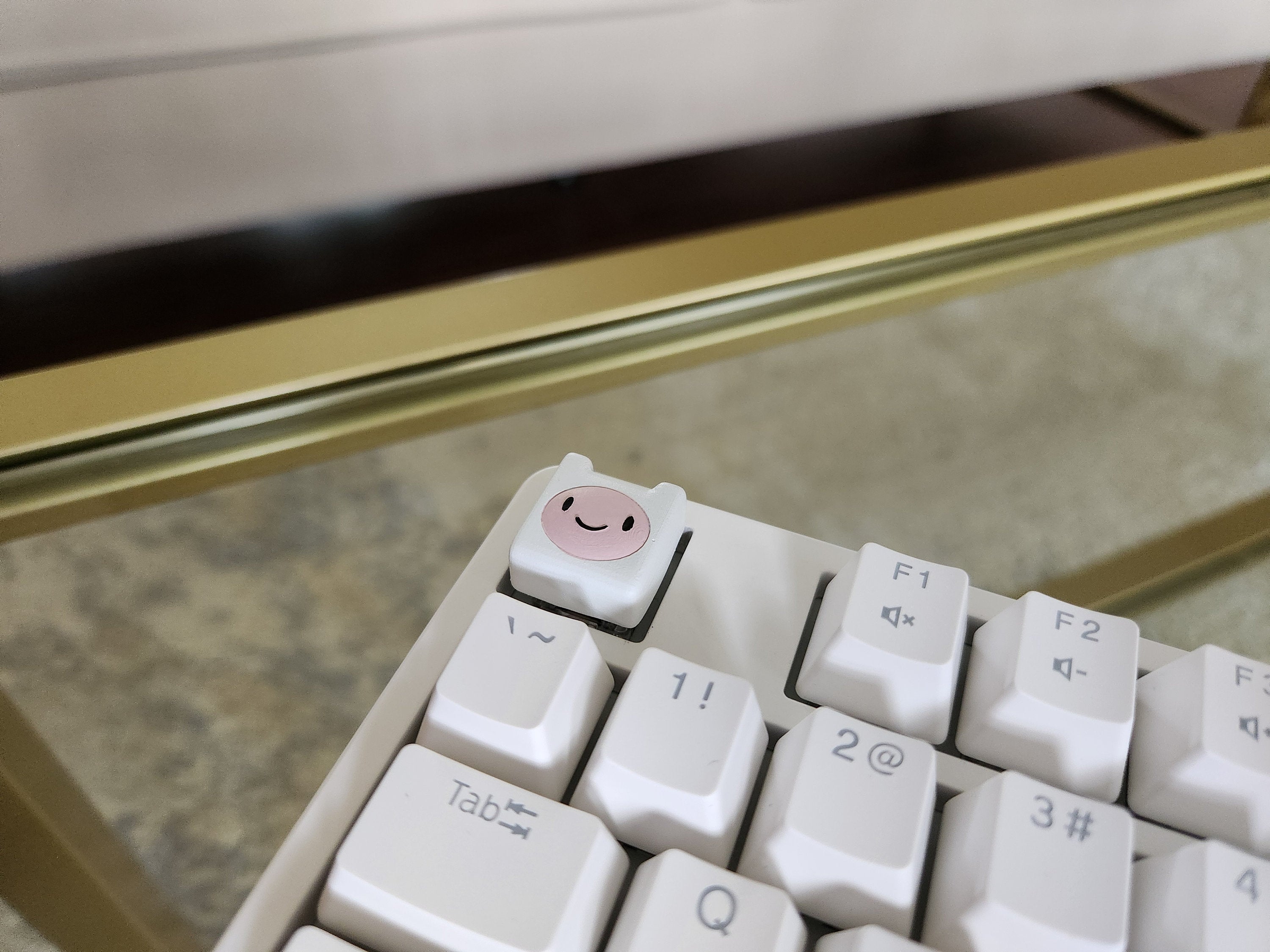 Hand-Painted Adventure Time Finn Artisan Keycap for mechanical keyboard