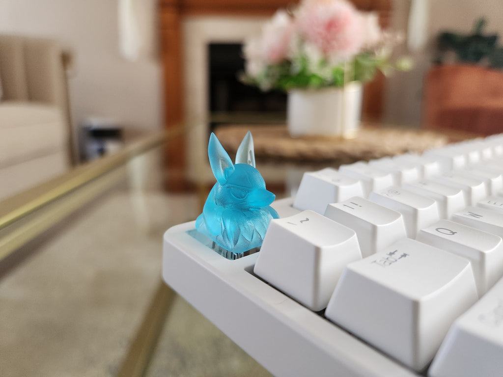 Clear Anime Snorlax Artisan Keycap for mechanical keyboard