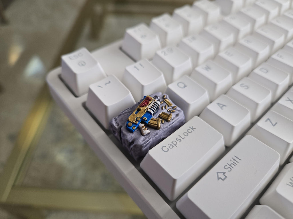 Hand-Painted Marine Rivet Gun Artisan Keycap for mechanical keyboard