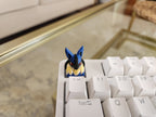 Azure Fighter Keycap – hand painted artisan keycap for mechanical keyboard – view 2