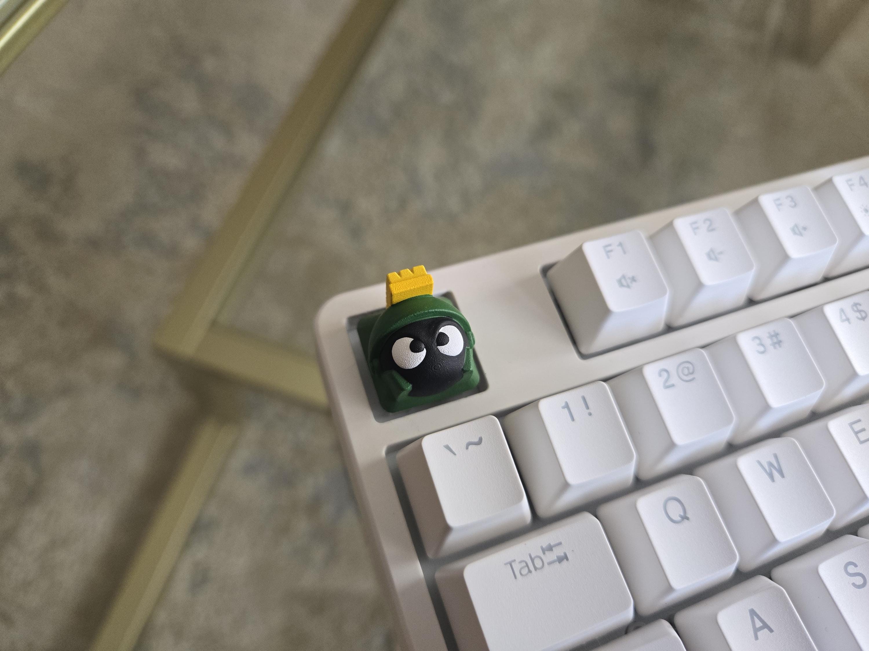 Hand-Painted Marvin the Martian Artisan Keycap for mechanical keyboard