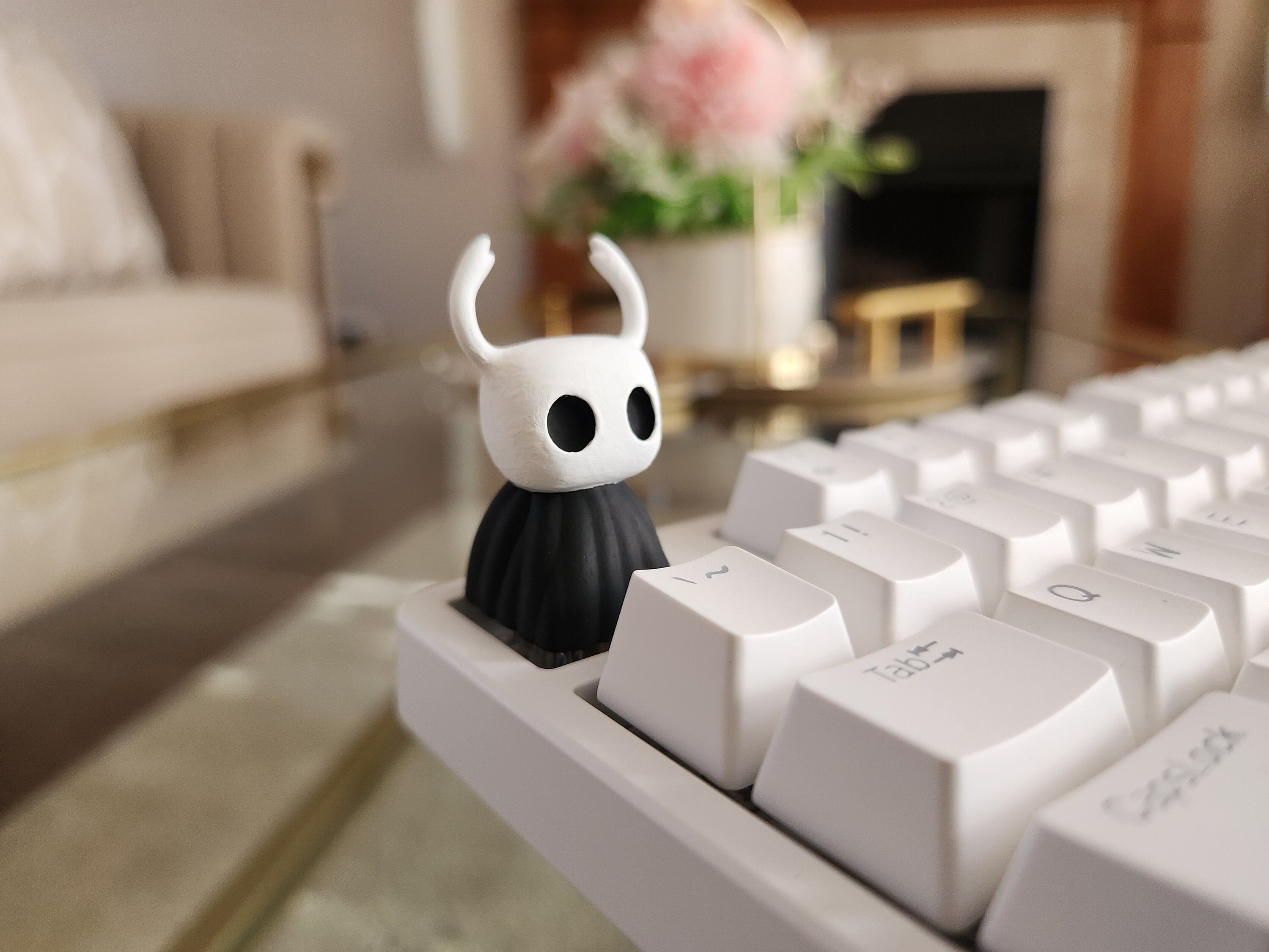 Hand-painted Hollow Knight-inspired artisan keycap