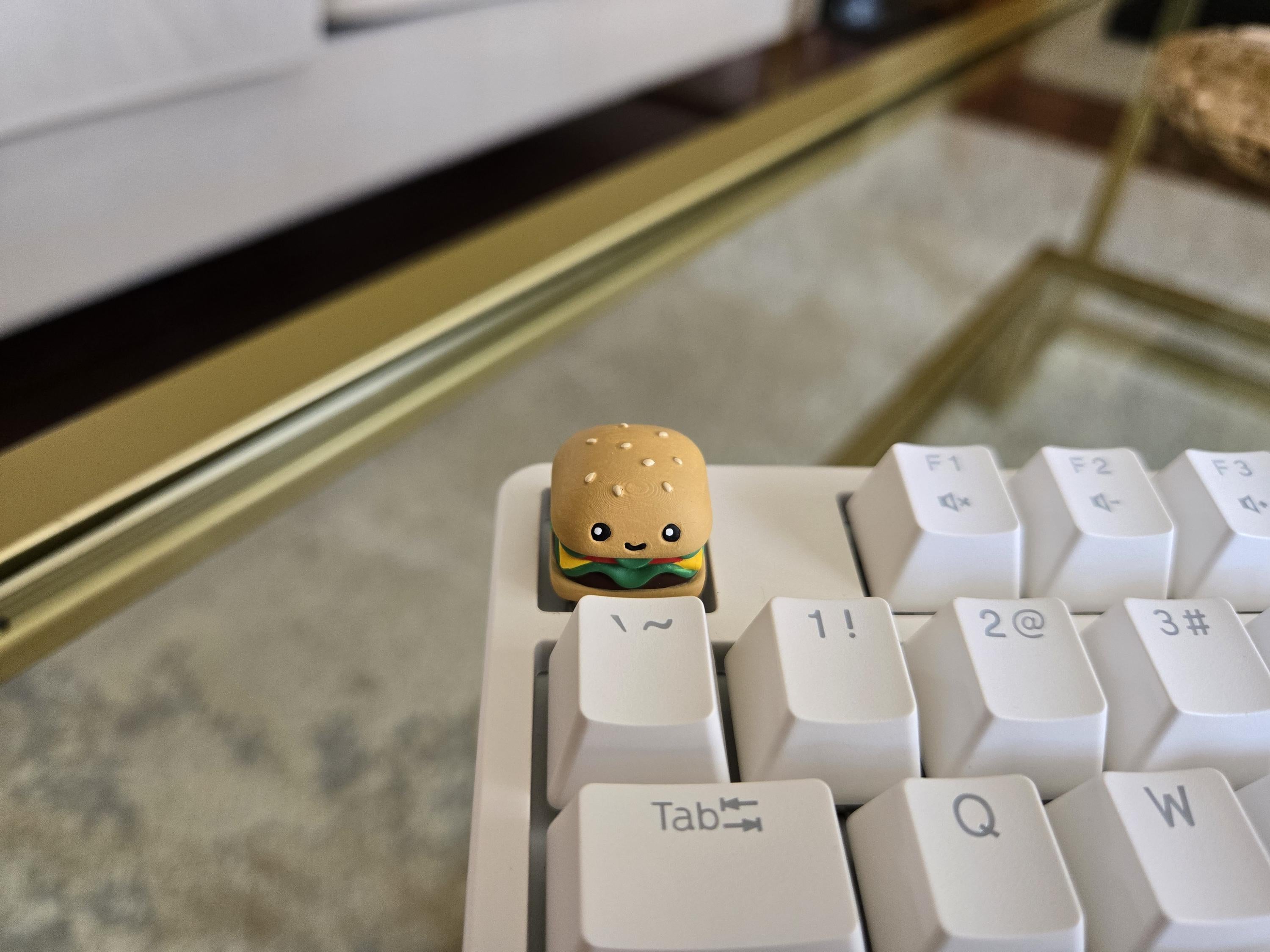 Hand-Painted Burger Food Artisan Keycap for mechanical keyboard