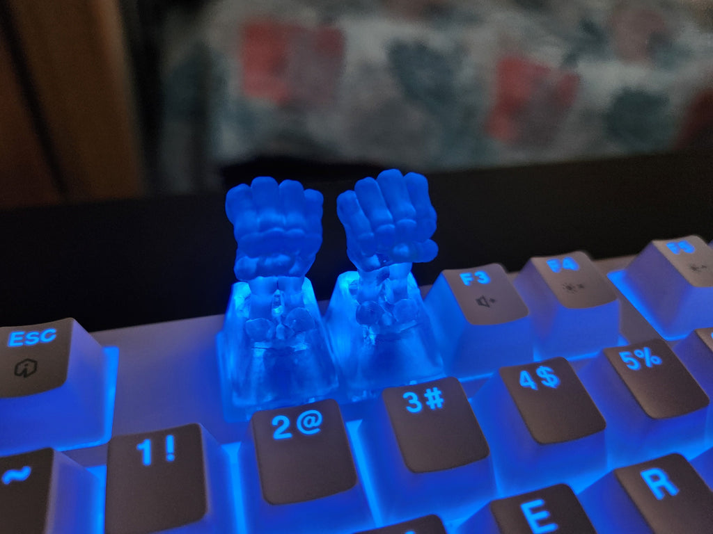 Clear Skeleton Hand Artisan Keycap for mechanical keyboard