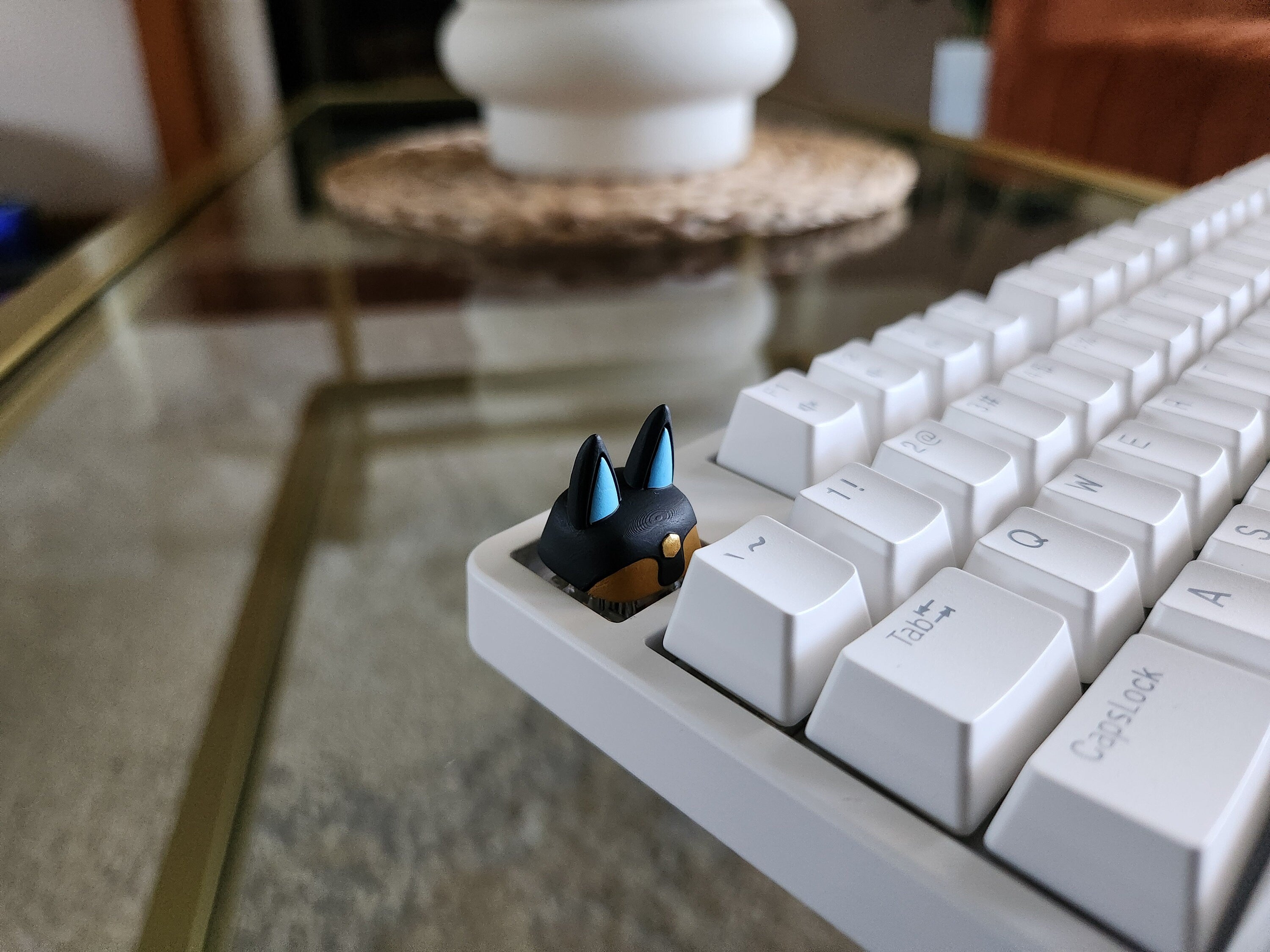 Hand-Painted Palworld Anubis Video Game Artisan Keycap for mechanical keyboard