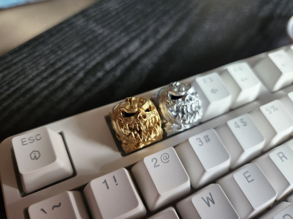 Hand-Painted Hollow Pumpkin Metallic Artisan Keycap for mechanical keyboard