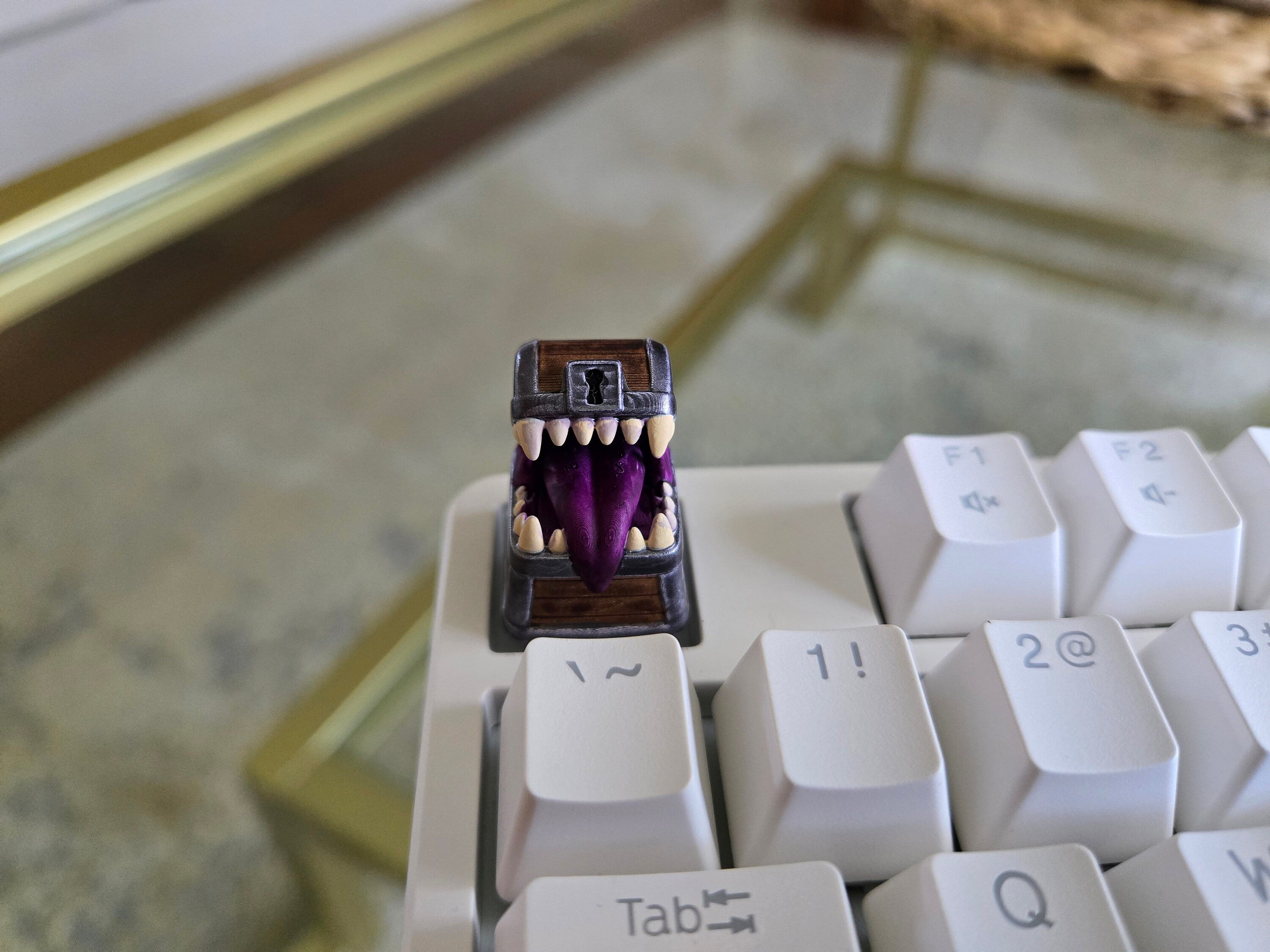 Hand-Painted Mimic Chest Artisan Keycap for mechanical keyboard