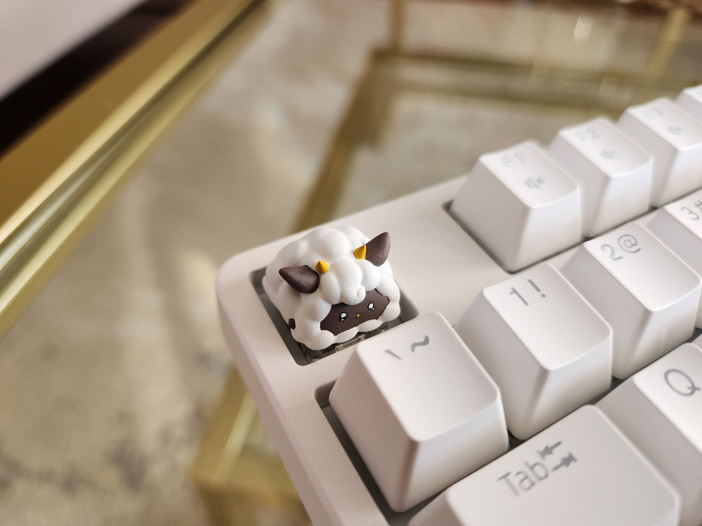 Hand-Painted Palworld Lamball Artisan Keycap for mechanical keyboard