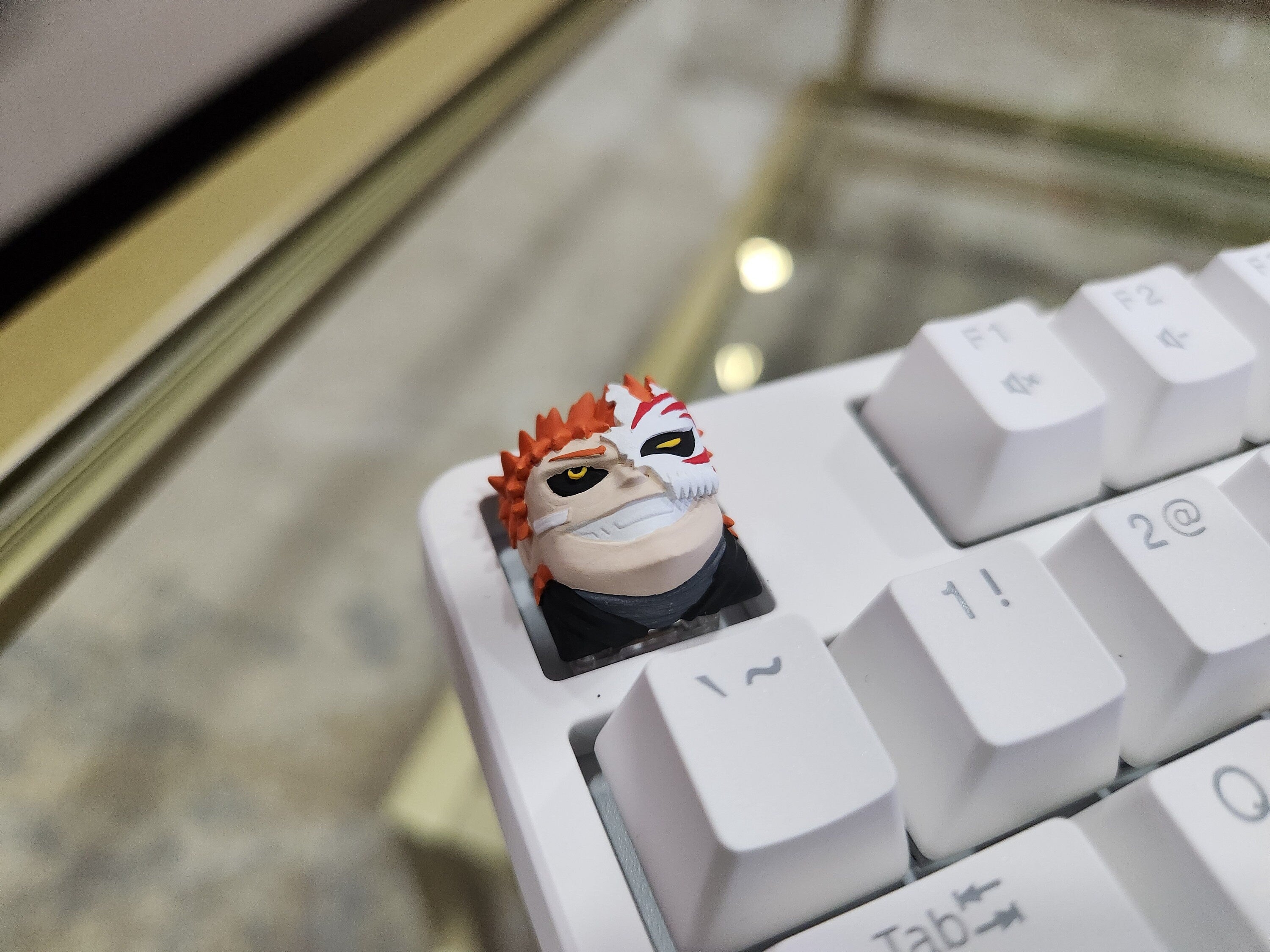 Hand-painted anime character artisan keycap for mechanical keyboard