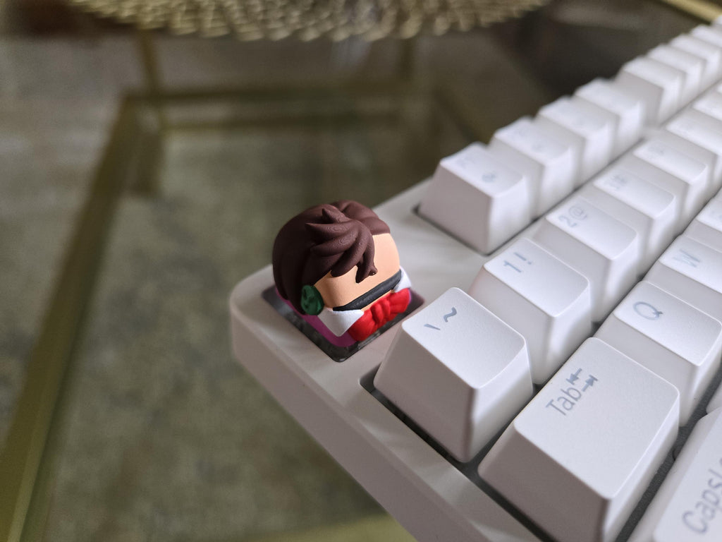 Hand-Painted Anime Momo Artisan Keycap for mechanical keyboard